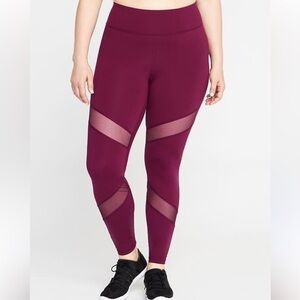 Old Navy High Rise Elevate Mesh-Panel Compression Leggings Go-Dry Capris 3XL